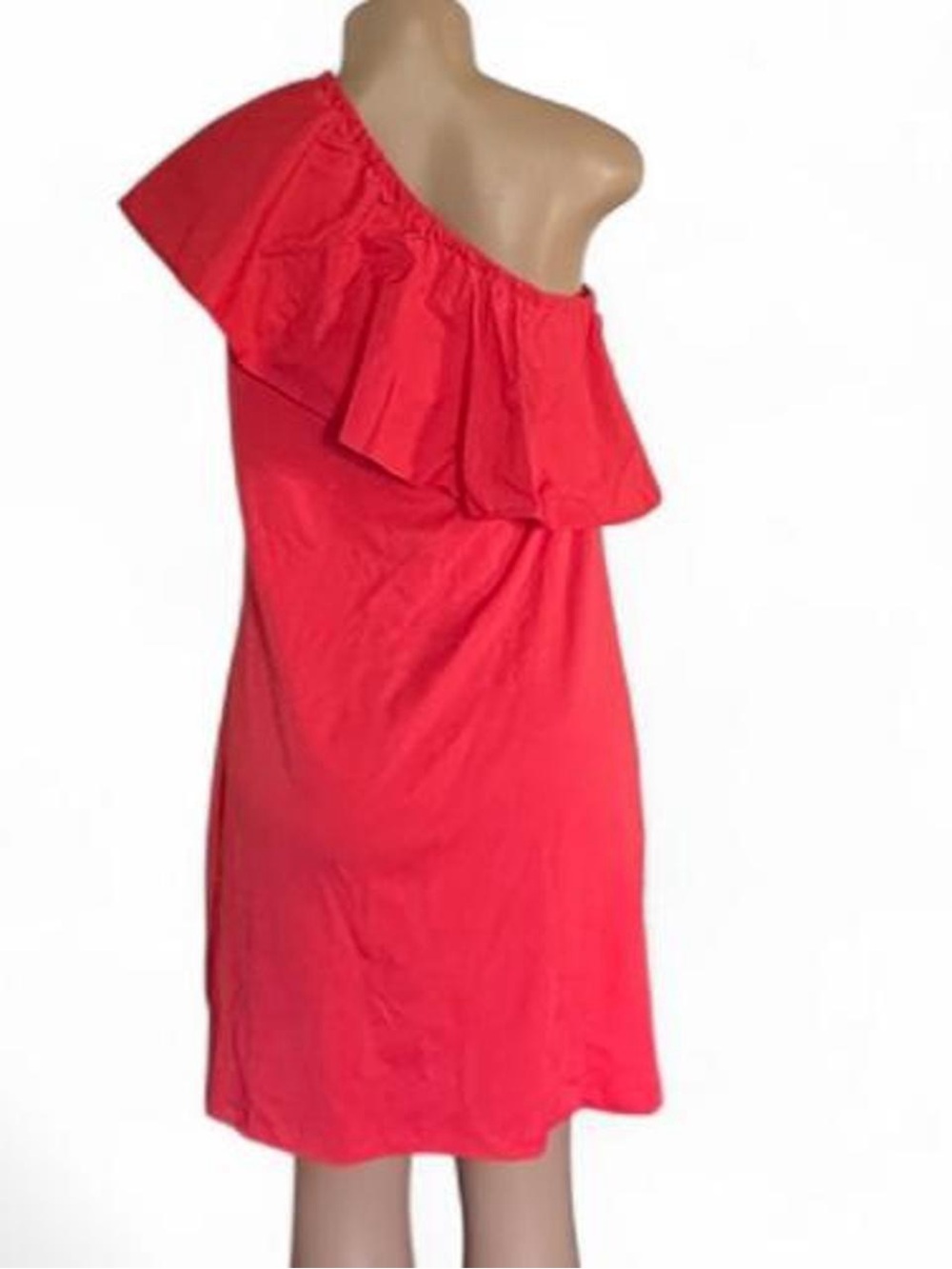 a new day One-Shoulder Ruffle Coral-Red Dress